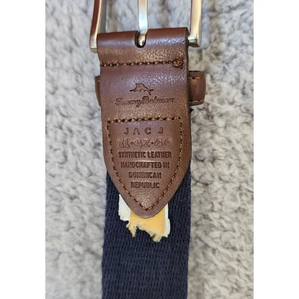 Tommy Bahama Mens Novelty Belt Golf Balls Tee Print/Synthetic Leather Trim Sz XL